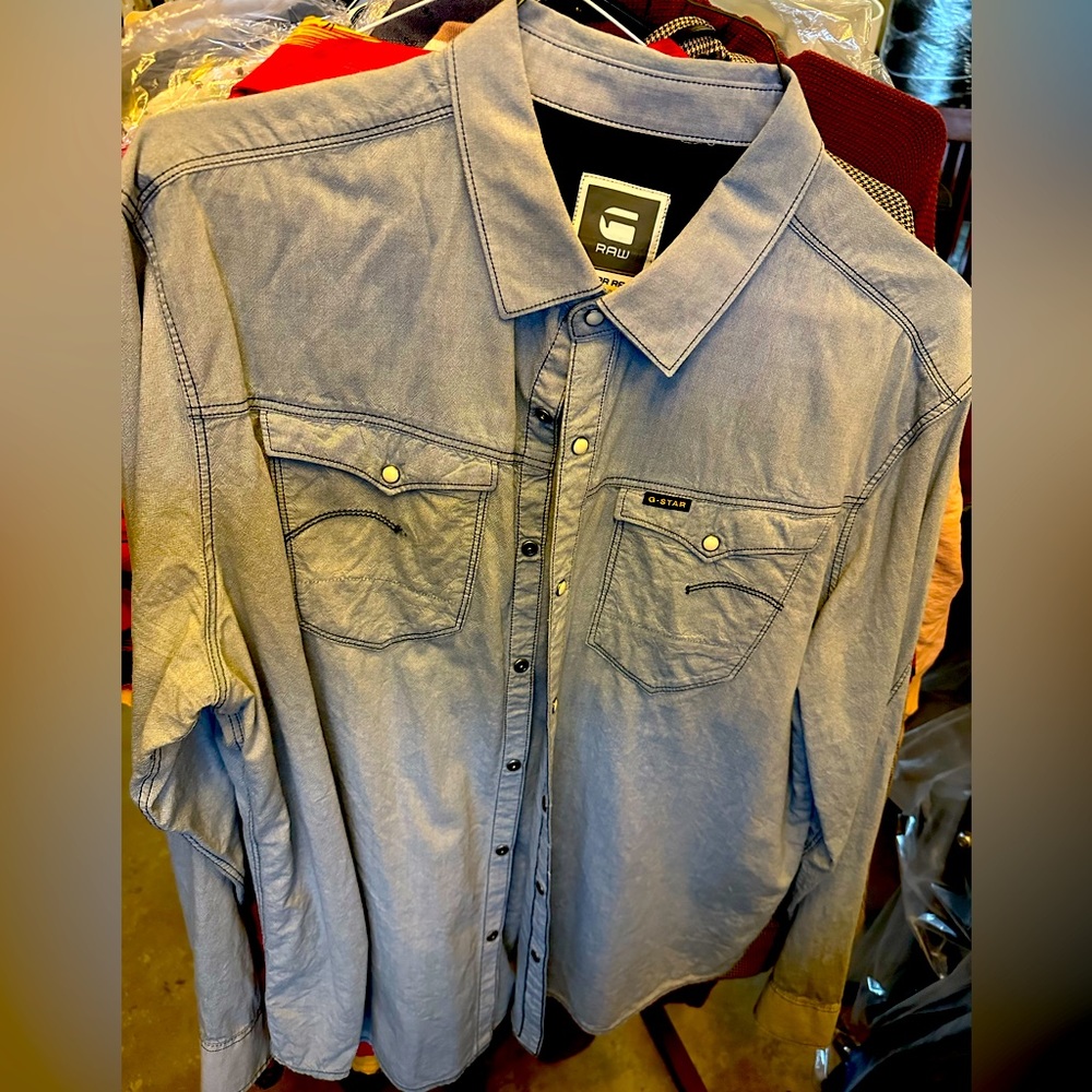 G-Star Blue Dress Shirt for Men